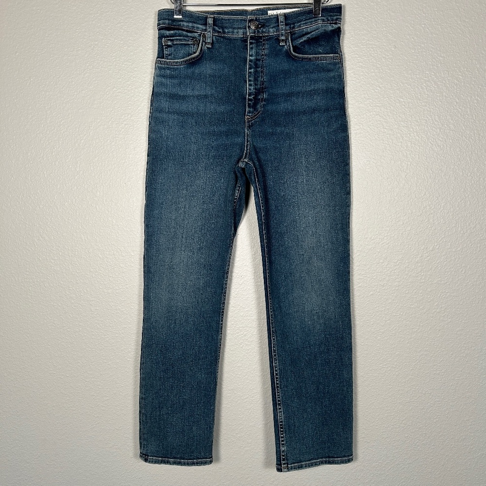 Rag & Bone women size 29 Wren high rise ankle slim jeans Sadie blue medium wash